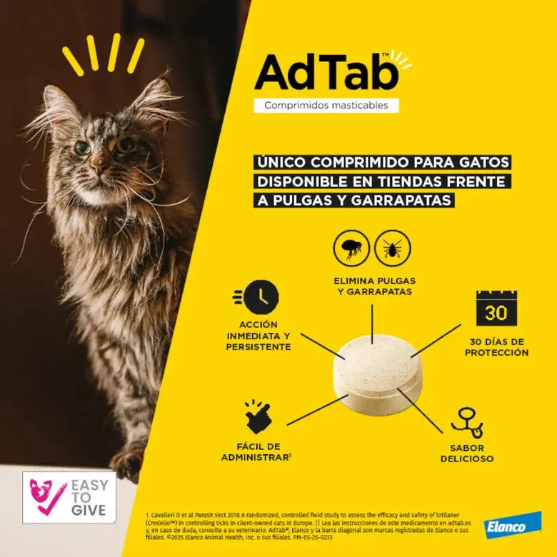 AdTab Comprimido Masticable Antiparasitario para Gatos (1 ud) - Image 4
