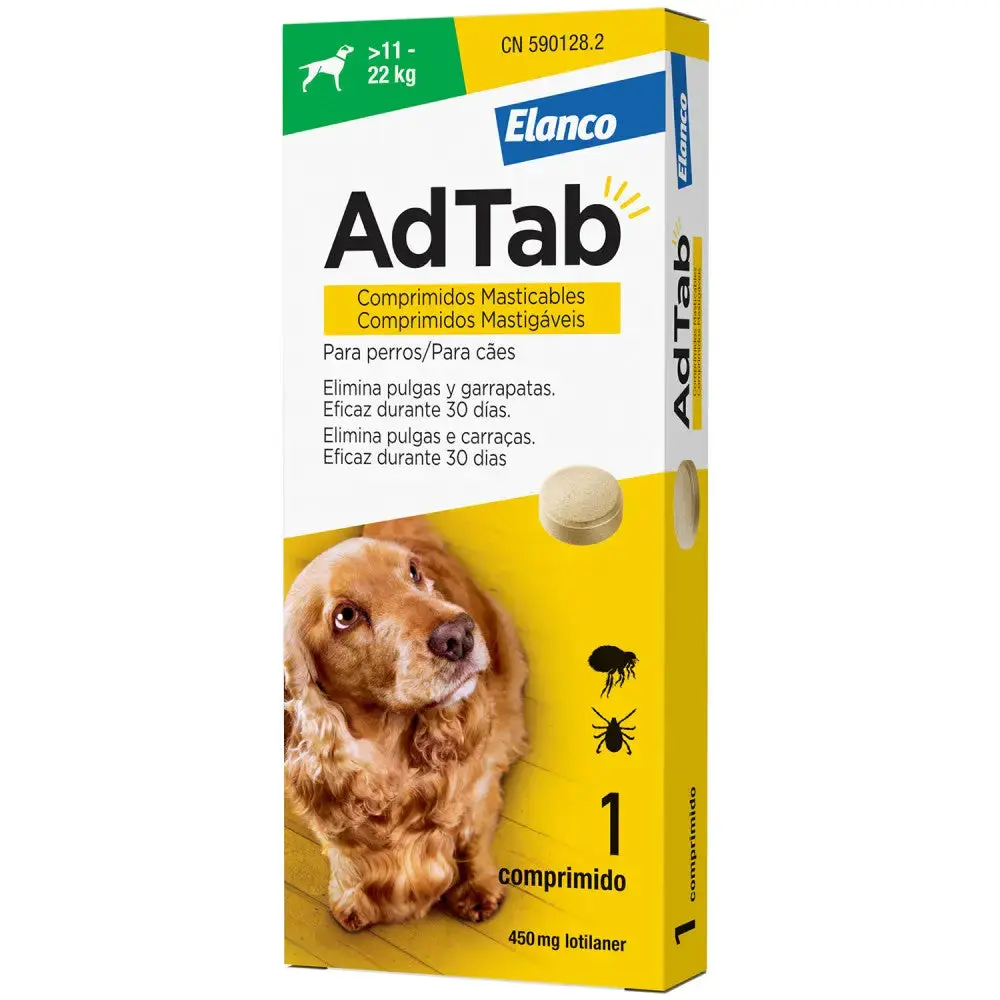 AdTab Comprimido Masticable Antiparasitario para Perros (1 ud) - Image 12
