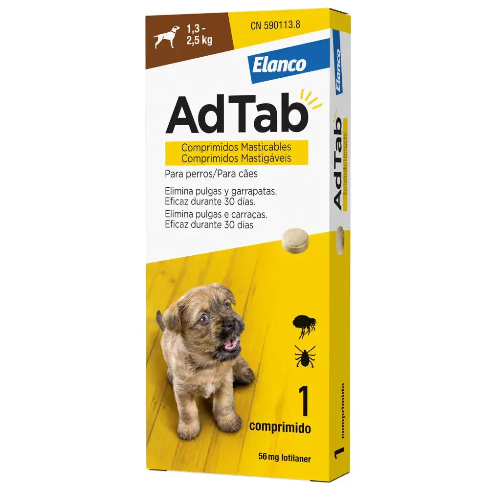 AdTab Comprimido Masticable Antiparasitario para Perros (1 ud) - Image 9