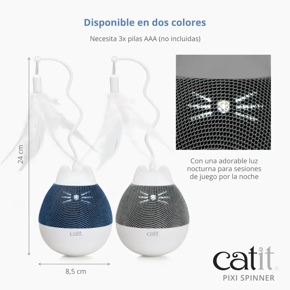 Catit Pixi Juguete Electronico Para Gato Spinner Gris - Image 5