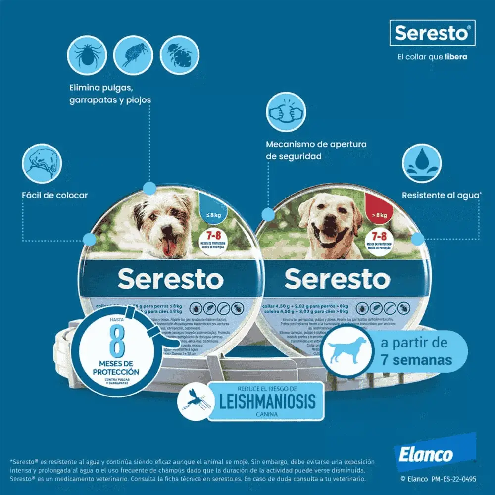 Seresto Collar Antiparasitario para Perros Protección contra Pulgas, Garrapatas, Piojos y Mosquito - Image 5