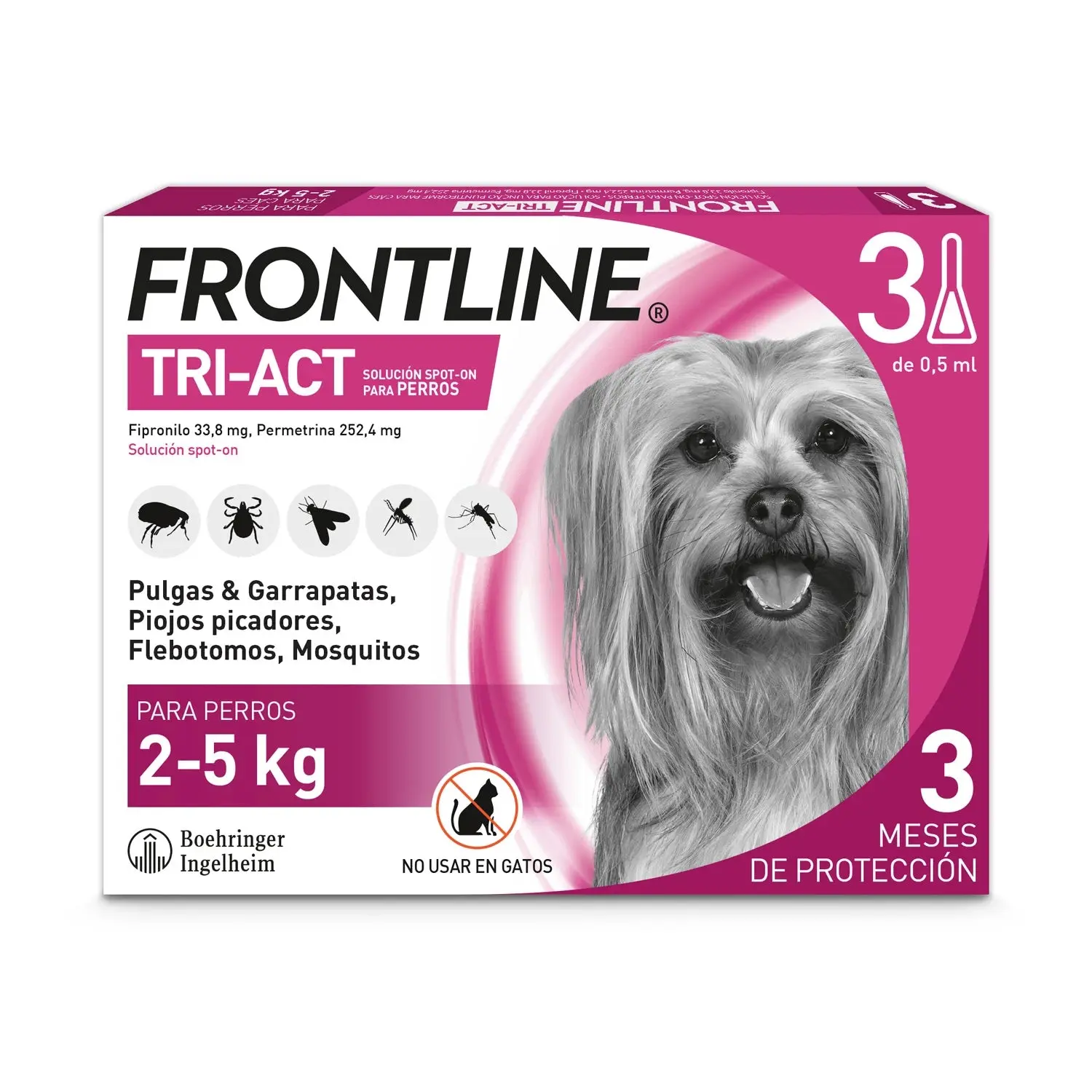 Frontline Tri-Act Pack 3 Pipetas Antiparasitarias para Perros - Image 5