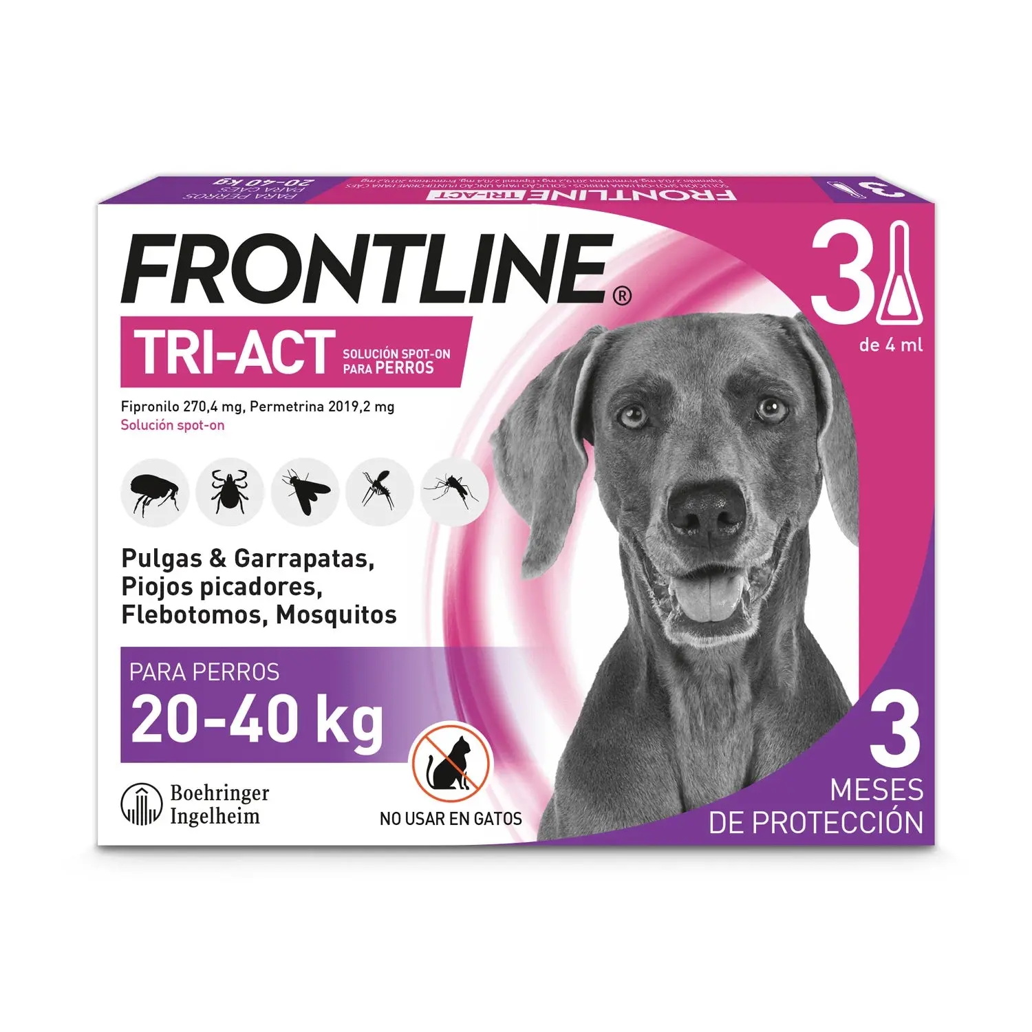 Frontline Tri-Act Pack 3 Pipetas Antiparasitarias para Perros - Image 8