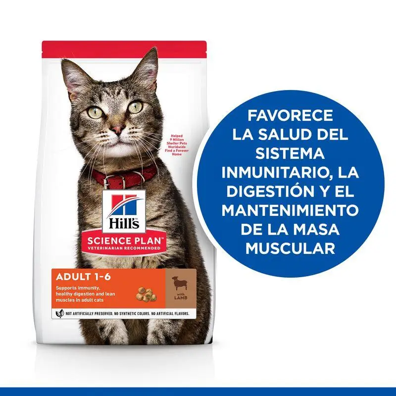 Hill'S Science Plan Adult Cordero y Arroz 1,5 kg Alimento para Gatos - Image 4