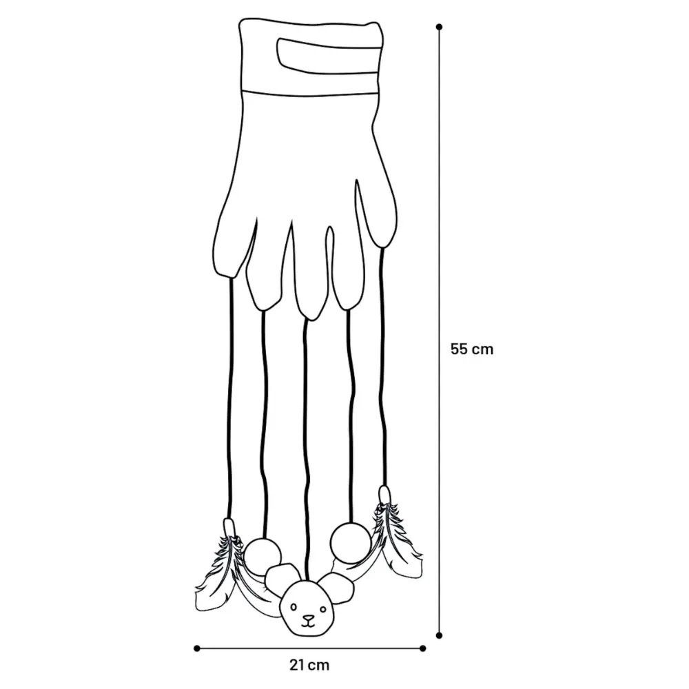 Juguete Gato Guante Azul Marion 55X21X3,8 cm - Image 3