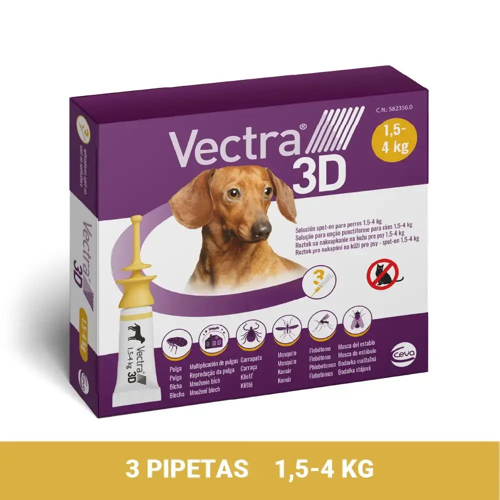 Vectra 3D Pipetas Antiparasitarias para Perros Pack 3 uds - Image 13