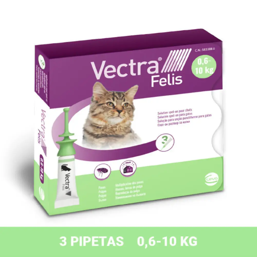Vectra Felis Pipetas Antiparasitarias para Gatos - Image 3